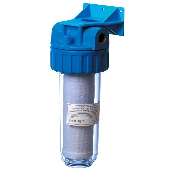 Barka, komplett ferskvannsfilter 10", 600 ltr./time, 25 Micon, 1/2" BSP