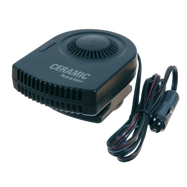 Keramisk varmeovn 12V, 150W, roterbar 90˚/45˚, 1,8 m kabel