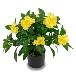 Kunstig Gardenia Gul UV 39 cm