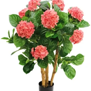 Kunstig Hortensia Busk Rosa UV 85 cm