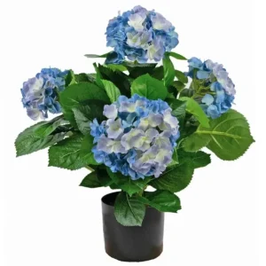 Kunstig Hortensia Deluxe Blå UV 43 cm