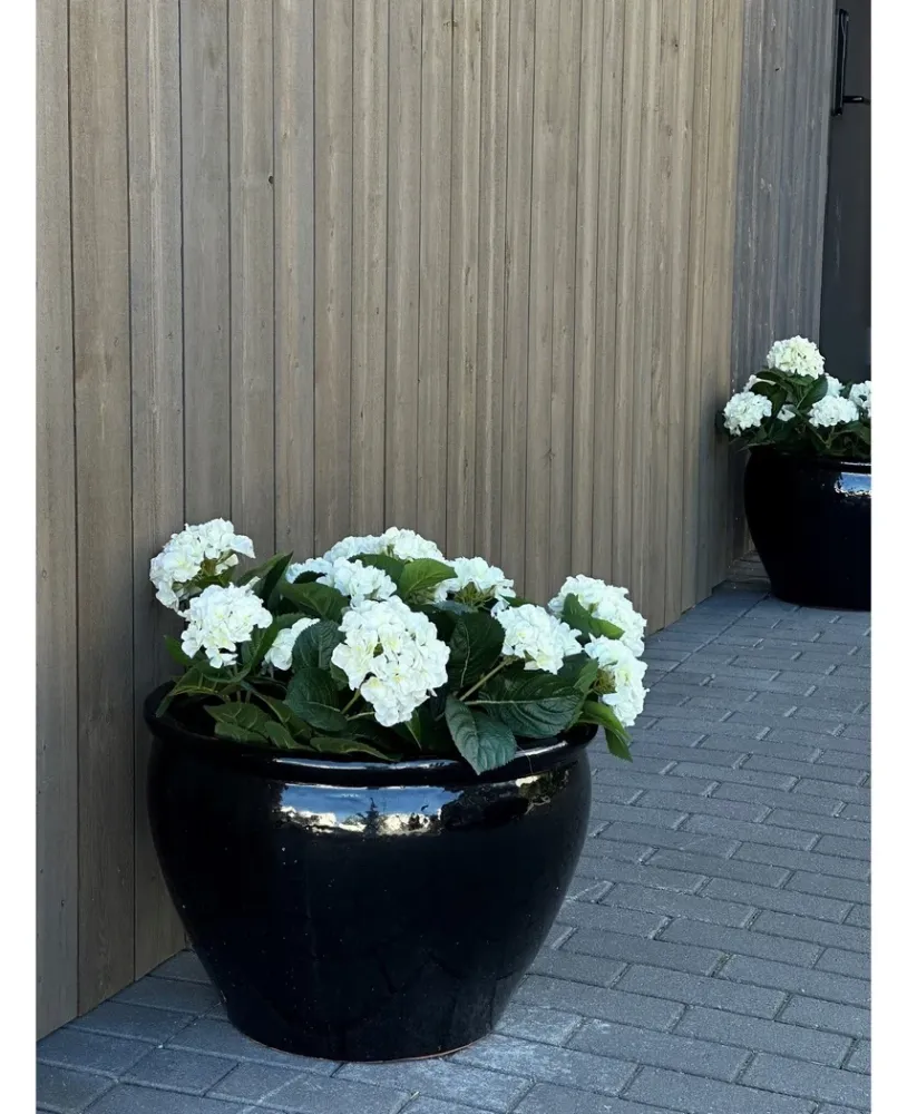 Kunstig Hortensia Deluxe Kremhvit UV 35 cm