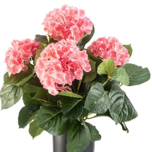 Kunstig Hortensia Deluxe Rosa UV 43 cm
