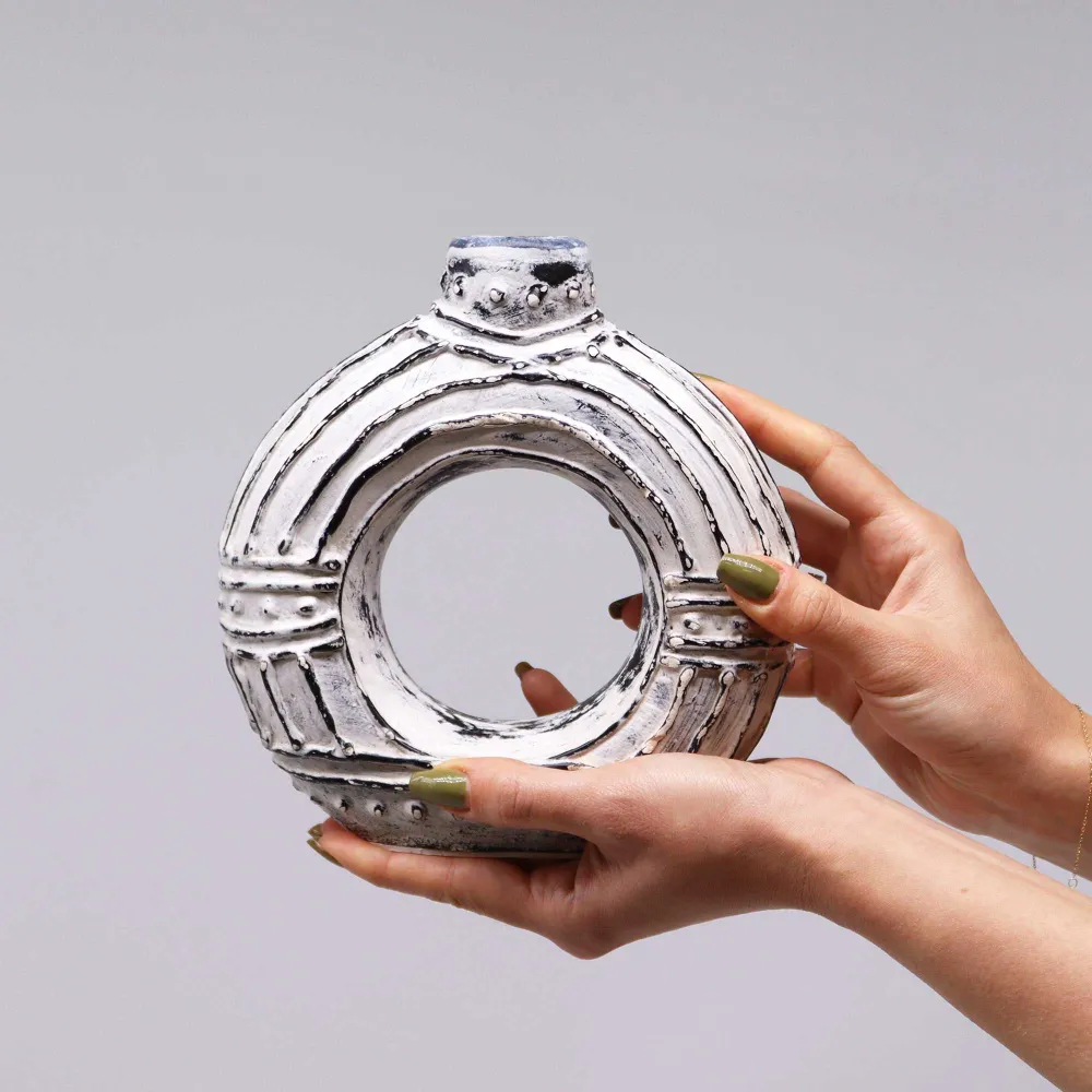 Donut Vase, Krem 18cm