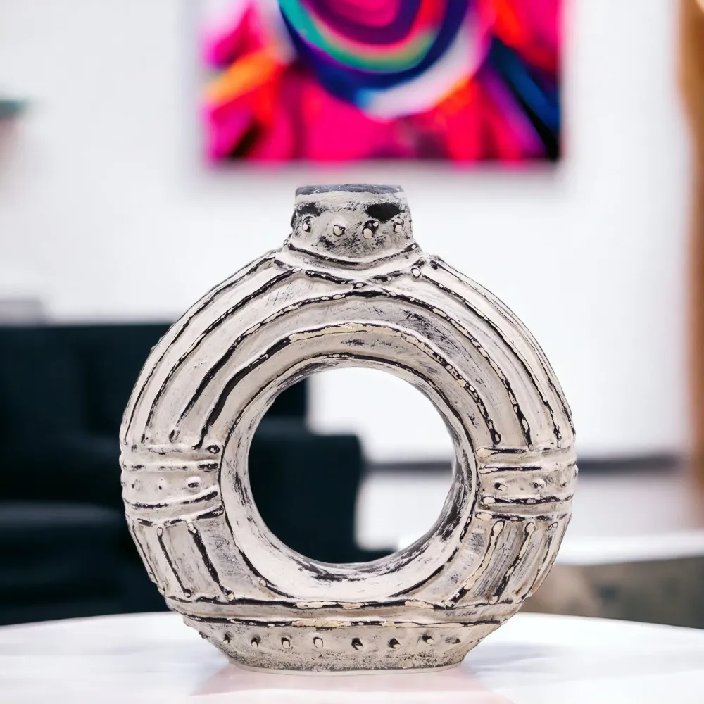 Donut Vase, Krem 18cm