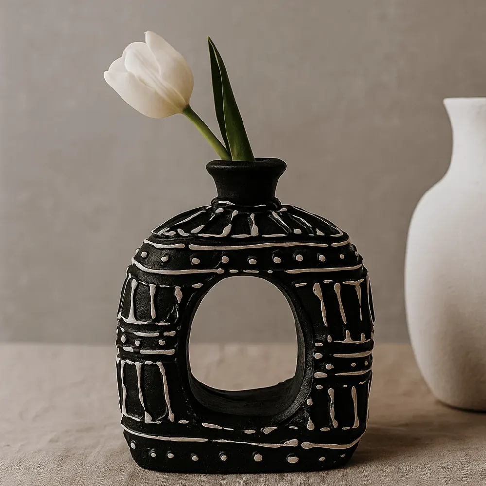Donut Vase Oval Sjokolade 18cm