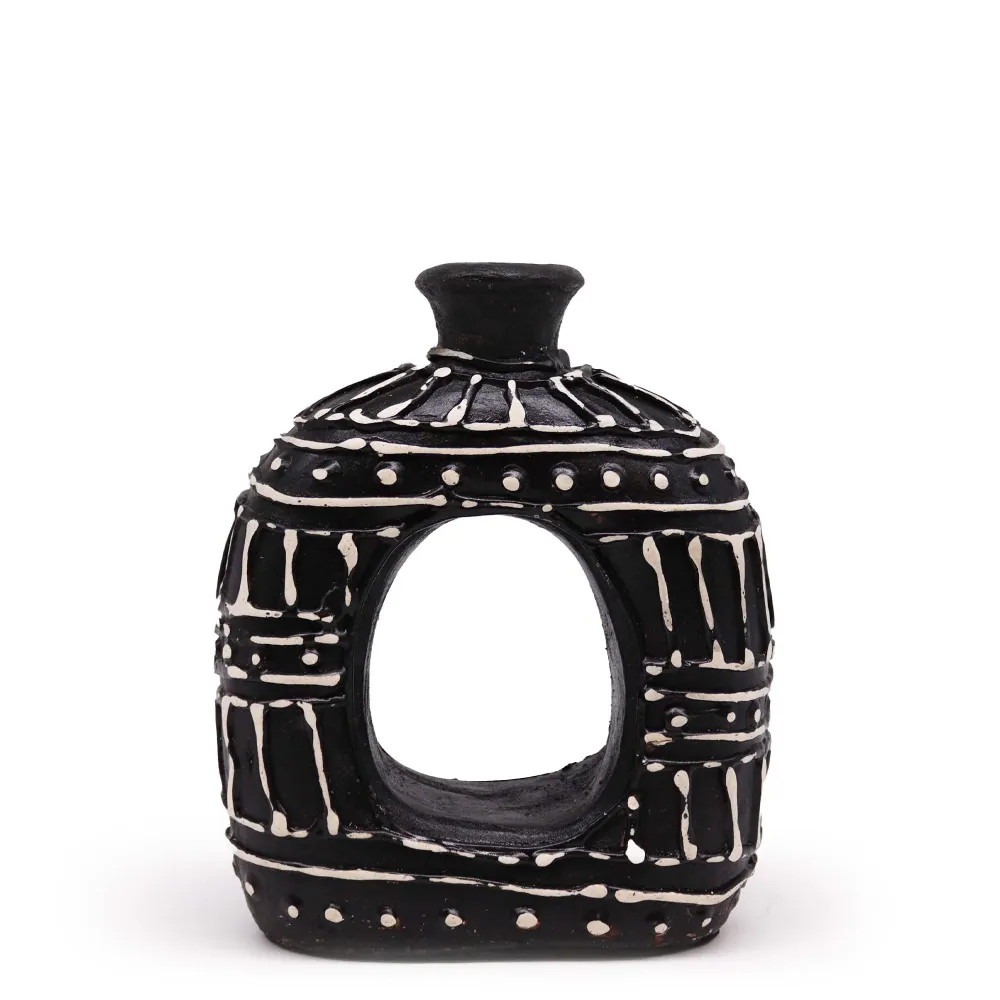 Donut Vase Oval Sjokolade 18cm