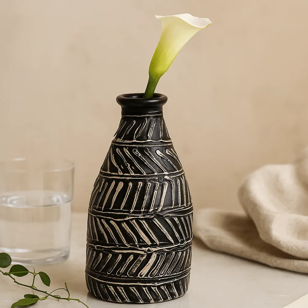 Vase Boho gresk kjegle sjokolade
