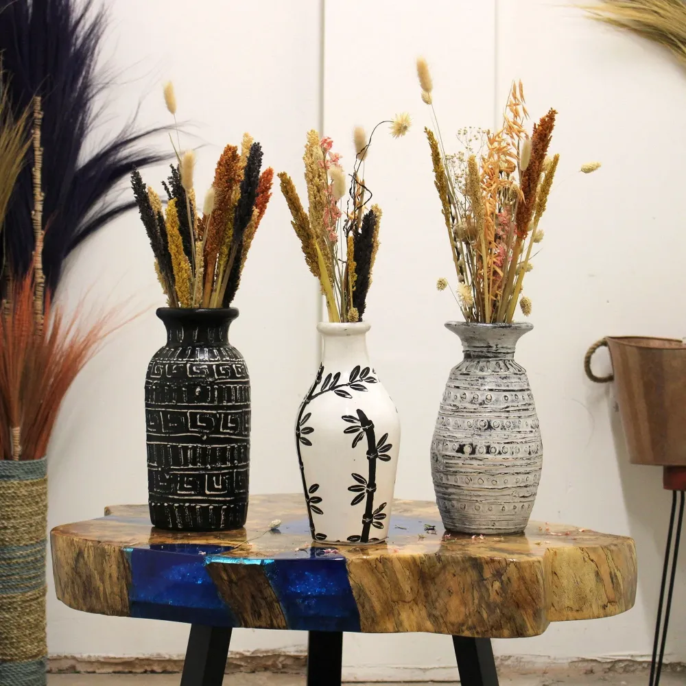 Vase Boho gresk kjegle sjokolade