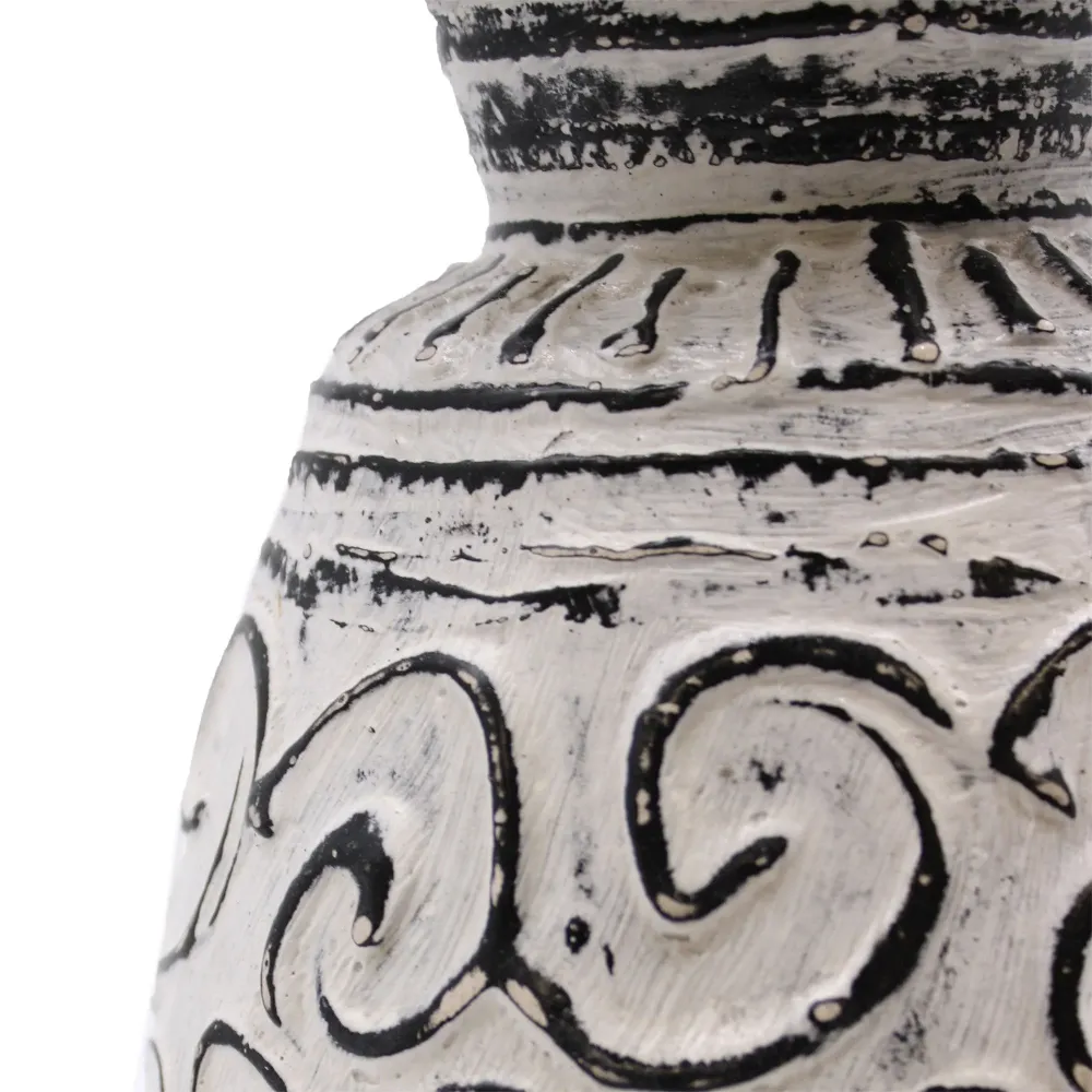 Vase, boho kremfargede snurrer