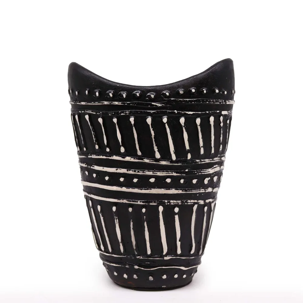 Vase Boho Spiralformet – Sjokolade
