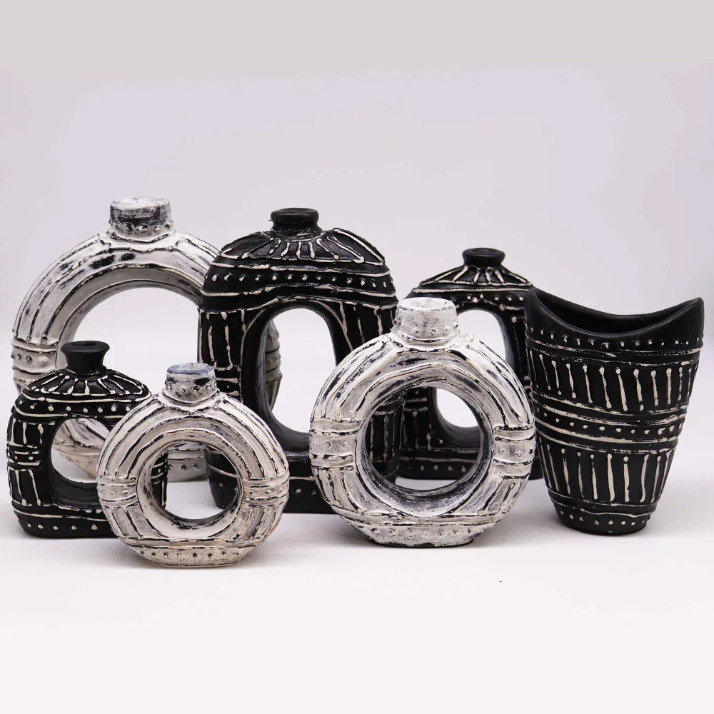 Vase Boho Spiralformet – Sjokolade