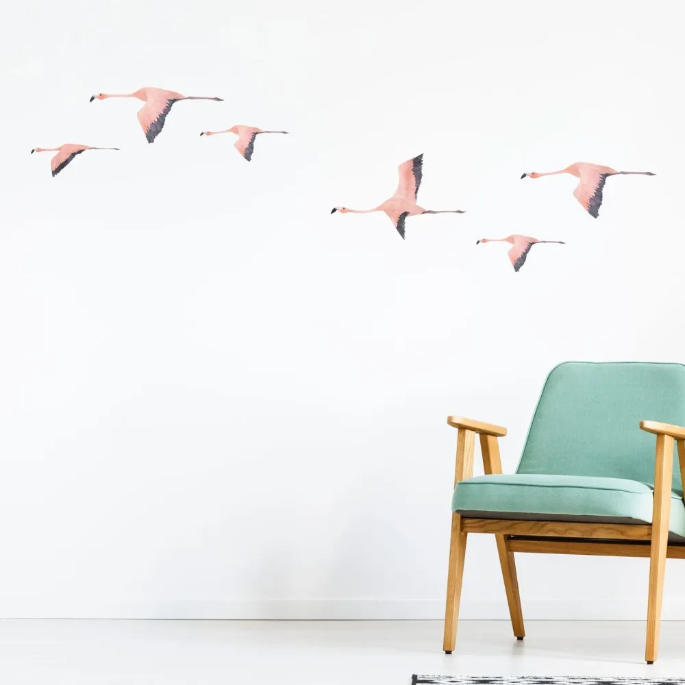 Flygende flamingo jungel veggklistremerker