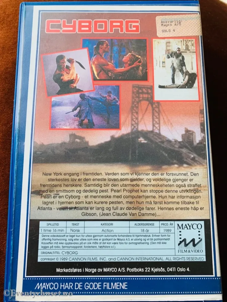 Cyborg. 1989. VHS Big Box.