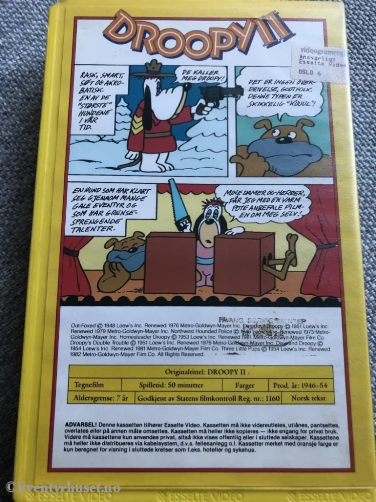 Droopy 2. 1946-54. VHS Big Box.