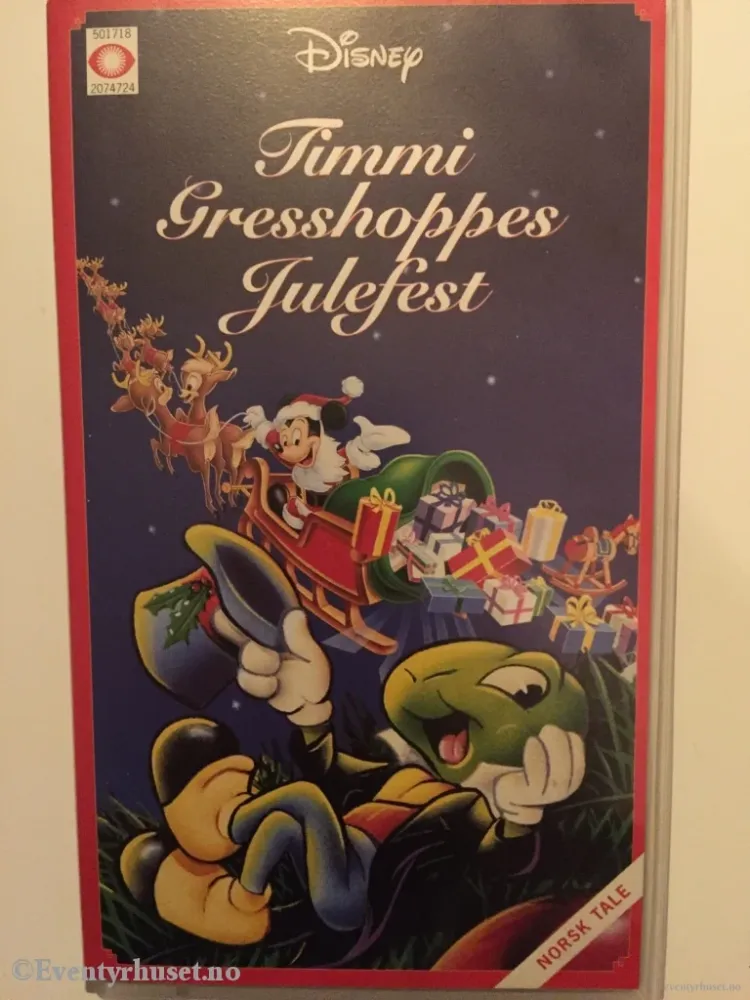 Disney VHS. Timmi Gresshoppes Julefest.