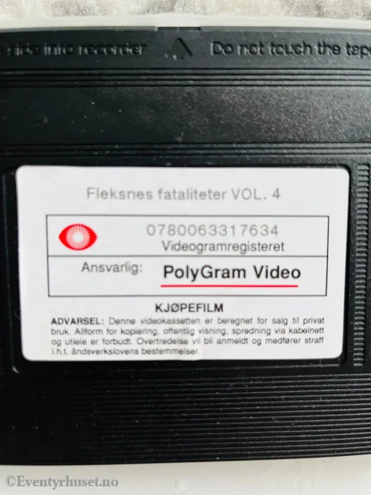 Fleksnes fasiliteter. Vol. 4 (NRK/SVT). VHS fra utleie.