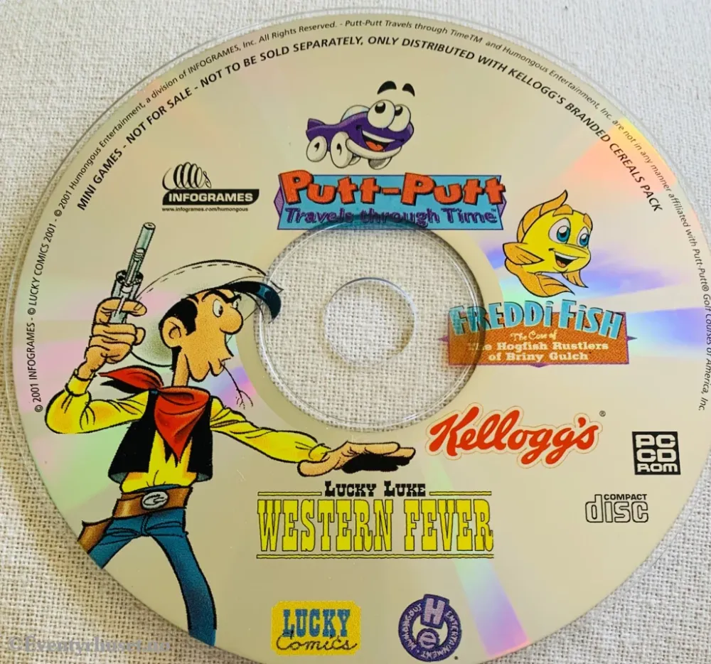 Putt-Putt Travels Through Time / Freddi Fish / Lucky Luke: Western Fever (Kellogg’s Mini Games), 2001. PC-spill.