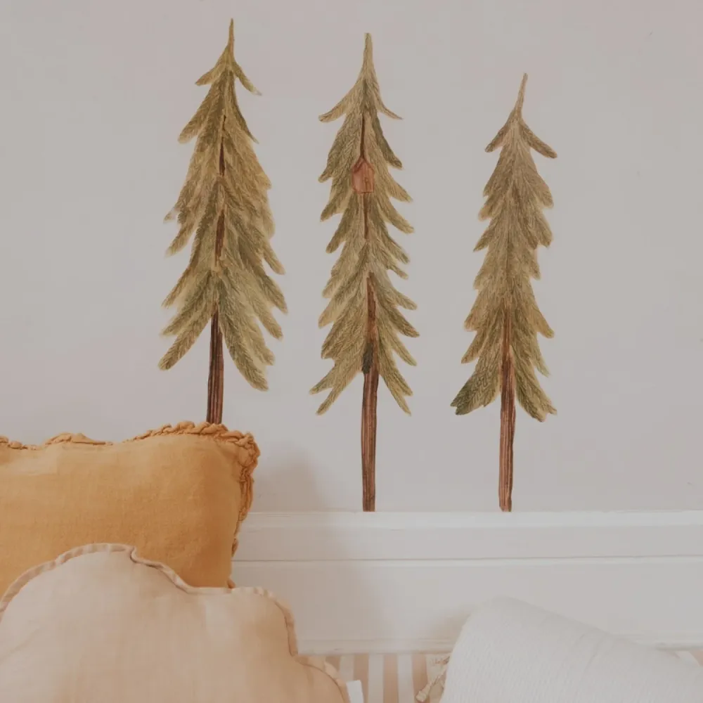 That's Mine Green Wallsticker Pinetrees Small